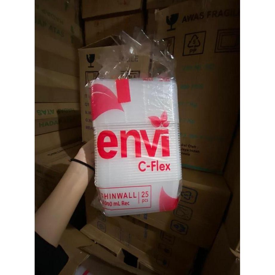 Thinwall Envi Rectangle 1000ML isi 25 set