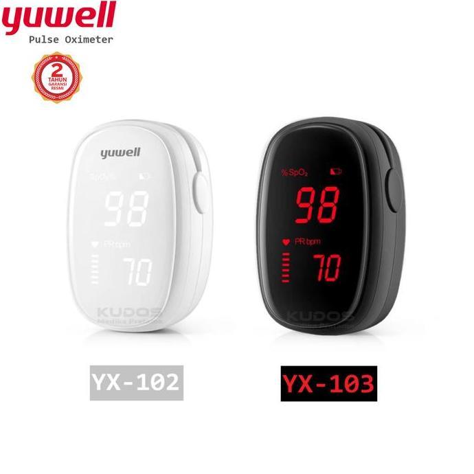 Yuwell YX102 - Pulse Oximeter Oxymeter - Ukur Saturasi Oksigen YX-102 Putih - Yuwell YX103 YX-103 Hi