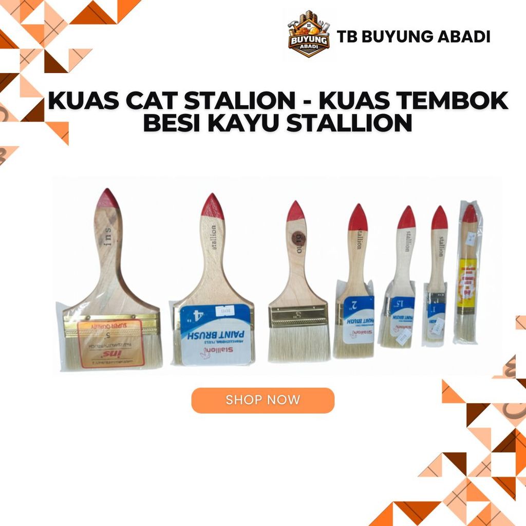 Kuas Cat Murah Stalion - Kuas Tembok Besi Kayu STALLION GRT