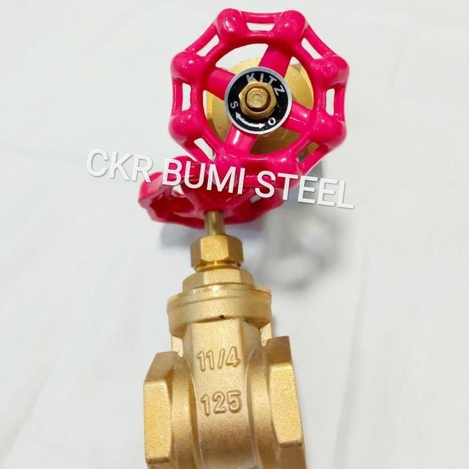 GATE VALVE 1 1/4" INCH / STOP KRAN 1 1/4" INCH KUNINGAN