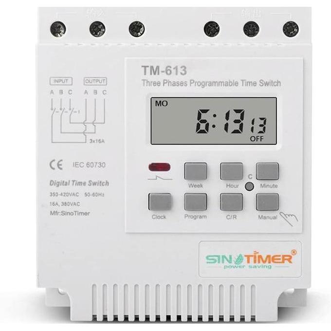 Time Relay Programmable Timer 3 Phase Timer Switch 380V TM-613