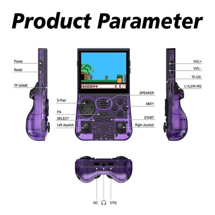 TERMURAH - Retro Game Console HG36 Portable Handheld Portable Game Console Portable Game Classic PS1