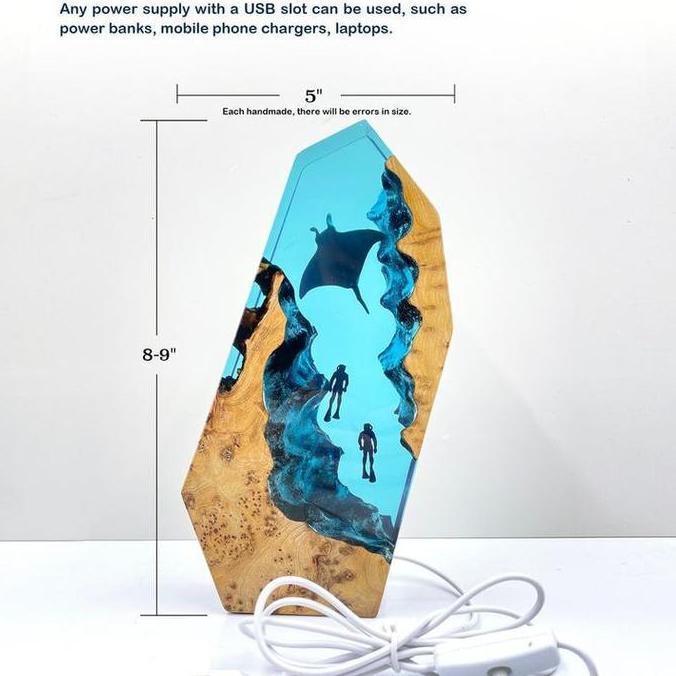 lampu tidur / hiasan lampu / lampu resin / ddekorasi resin / produk resin (TERBAIK) (TERBARU) (TERMU