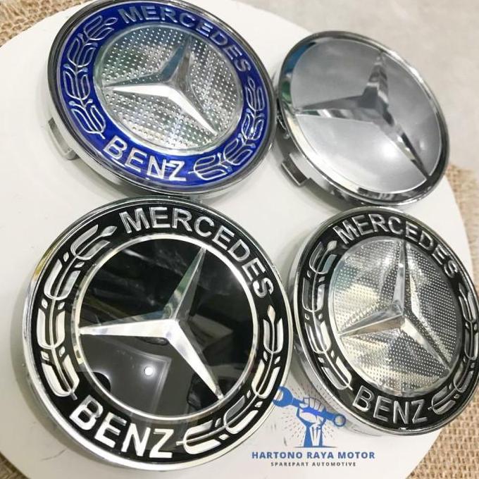 Dop Roda Velg Mobil Emblem Mercedes Benz Tutup Dop Roda Mercy 68mm Ori