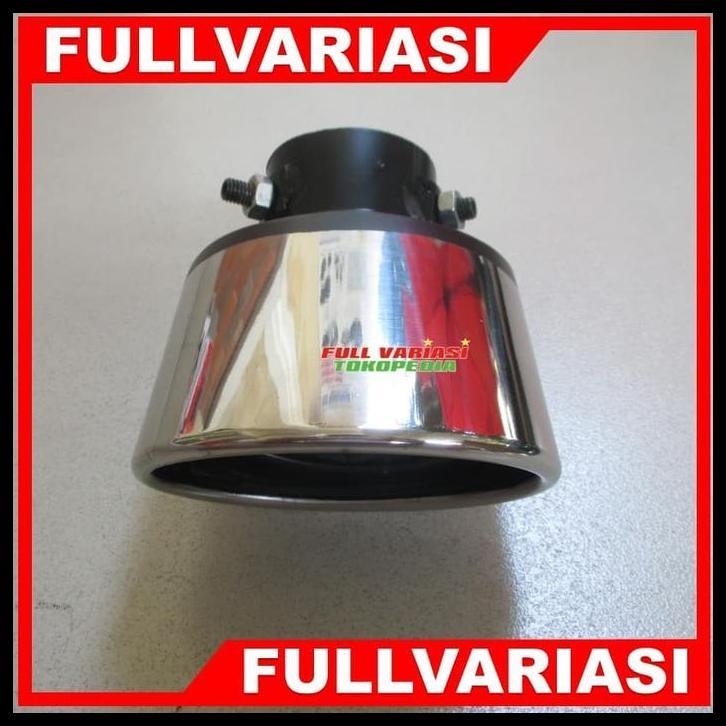 DISKON MUFFLER/BUNTUT KNALPOT MOBIL UNIVERSAL TEKUK OVAL HIU 