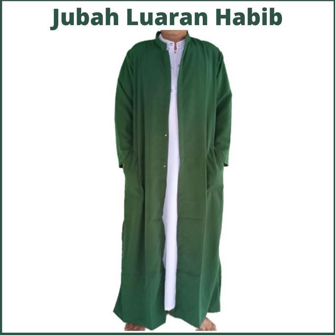 Discount Jubah Gamis Luaran Muslim Panjang Habib Rompi Abu Navy Putih Pria Dewasa