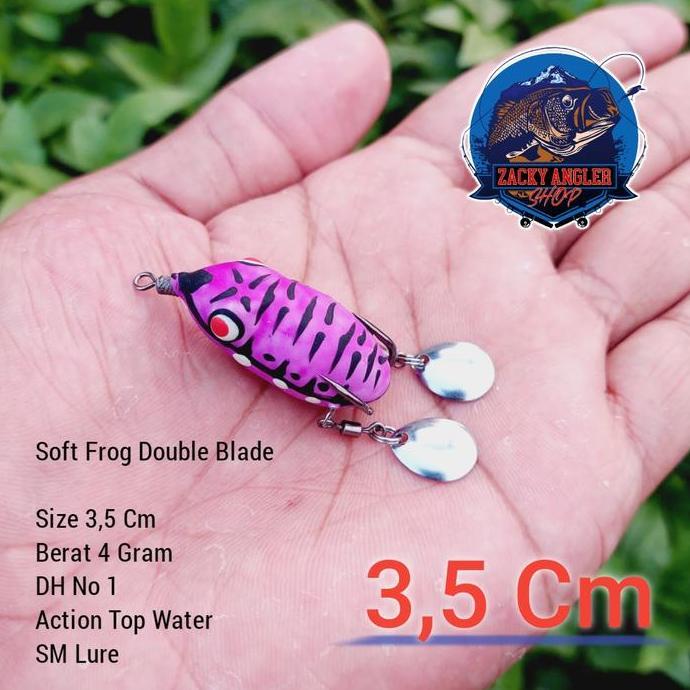 Soft Frog Double Blade 3,5 Cm Umpan Casting Gabus (TERBAIK) (TERBARU) (TERMURAH)