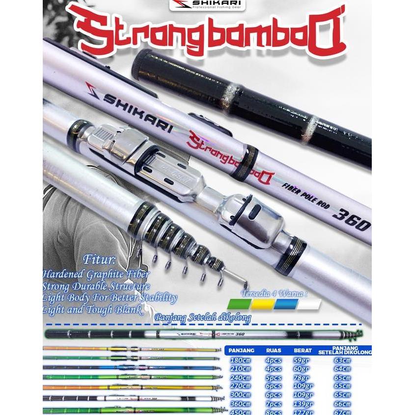 JORAN TEGEK Strong Bamboo panjang 210/240/270/300/360/450 Ring Kolong (TERBAIK) (TERBARU) (TERMURAH)