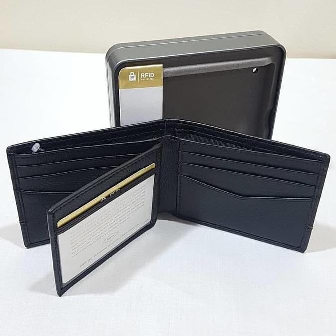 DOMPET PRIA FOSSIL ORINAL - FOSSIL BROOKS WALLET BLACK