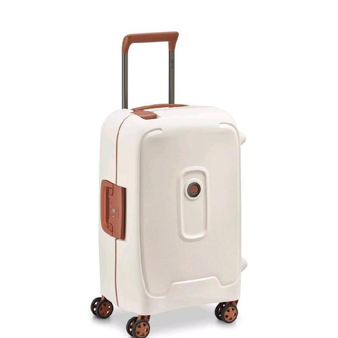 TERMURAH - Koper 20 Inch Delsey Moncey Cabin Frame Case Tanpa Zipper - Beige