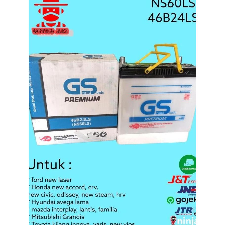 Aki mobil honda hrv, crv,accord ns60ls GS accu basah 12v 45ah