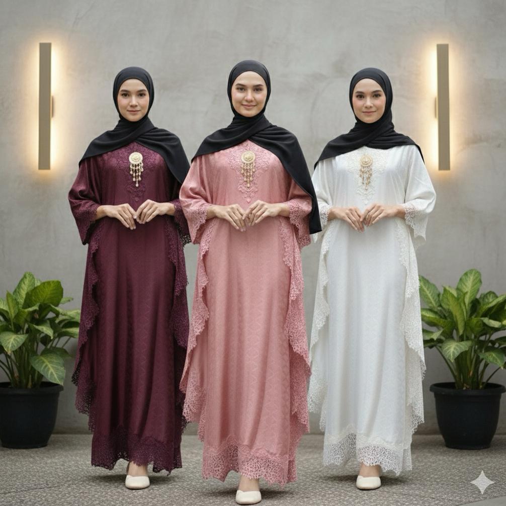 Gamis kaftan Muslim Jaguard Silk premium