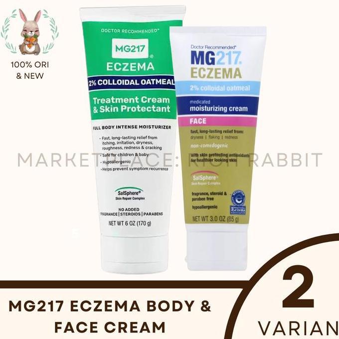 MG217 Eczema Body Cream Face Moisturizing 2% Colloidal Oatmeal MG 217