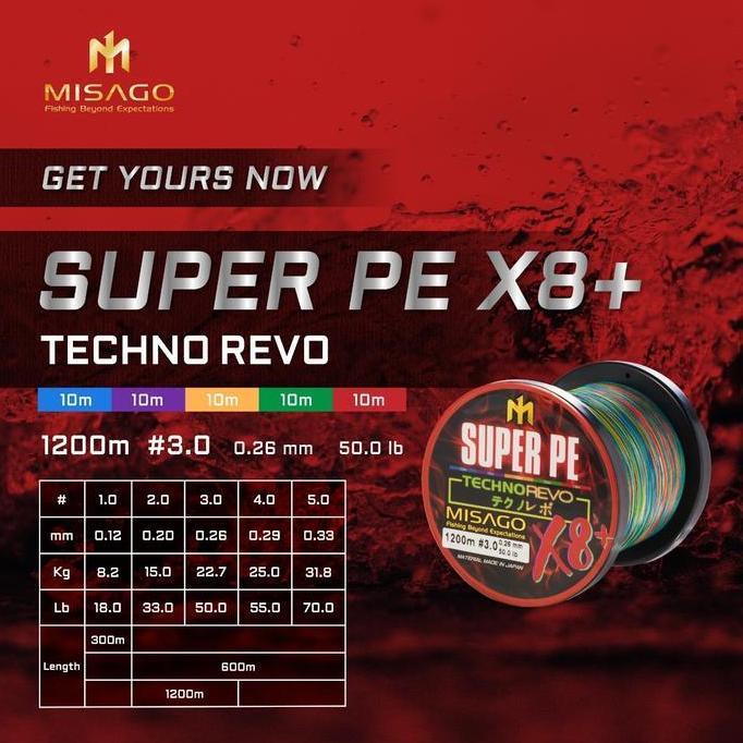 BEBAS ONGKIR - Super PE MISAGO X8+ Techno Revo