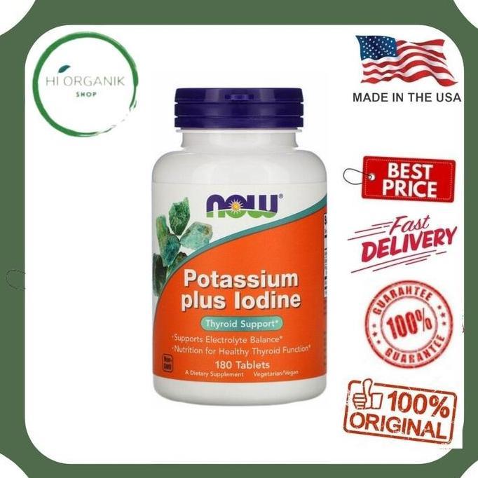 Now Foods Potassium Plus Iodine 180 Tablets