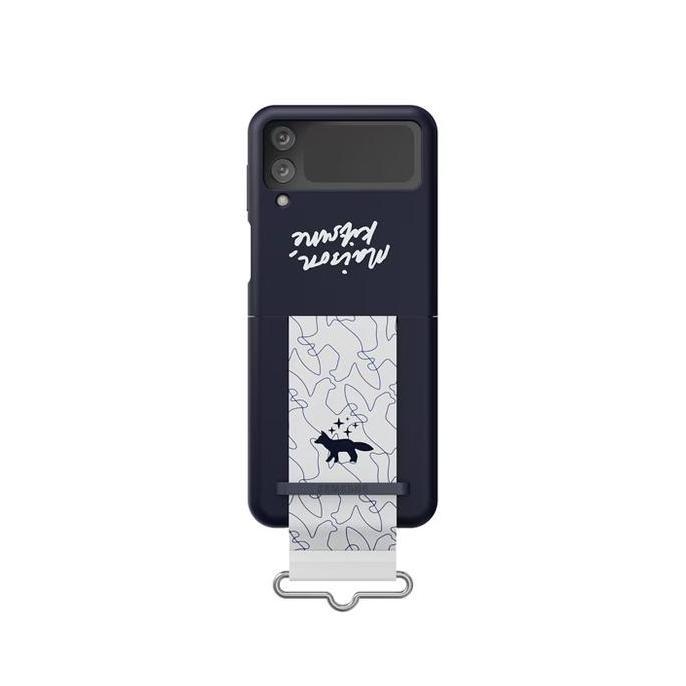 SAMSUNG Case Z Flip 4 Silicone Cover Strap Maison Kitsune RESMI SEIN