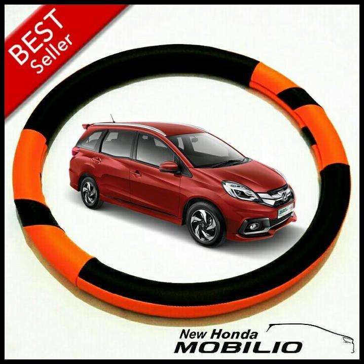 TERMURAH SARUNG STIR MOBIL HONDA MOBILIO RS ORANGE