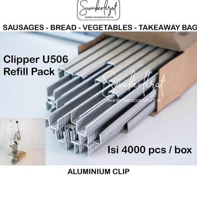 TERBARU - Isi Refill Staples U-Shape Sosis Takeaway Roti Clipper