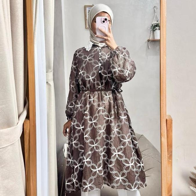 ARUMNA || Ezra Tunik Lebaran 2026 - Tunik  Bordir Wanita Cantik dan Elegan