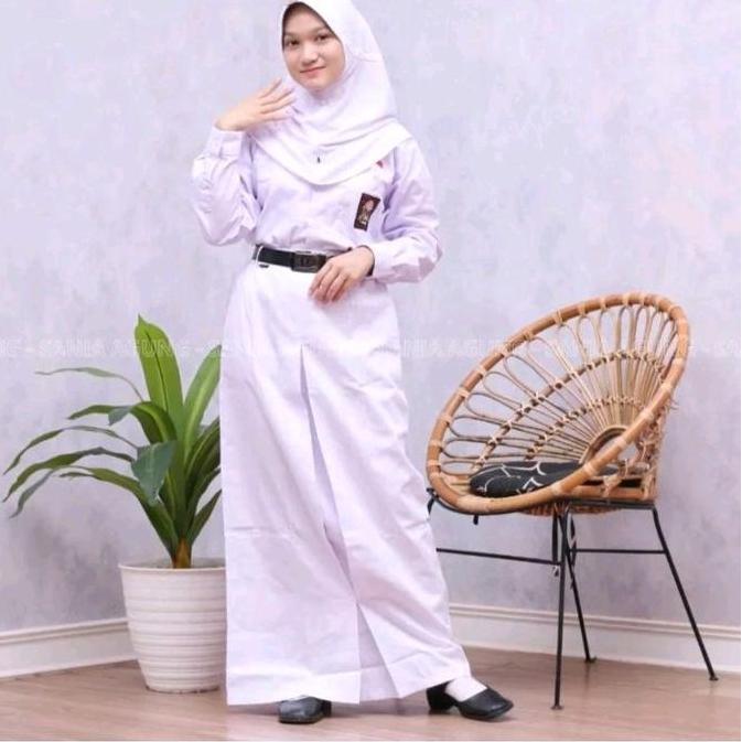 Rok span panjang lipat satu Sekolah SMA warna Abu/putih/coklat/hitam size S sampai L6 bahan famatex 
