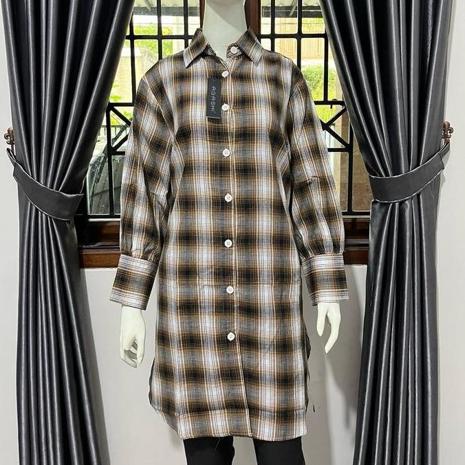 Tunik wanita jumbo ld 110-120-130 motif kotak