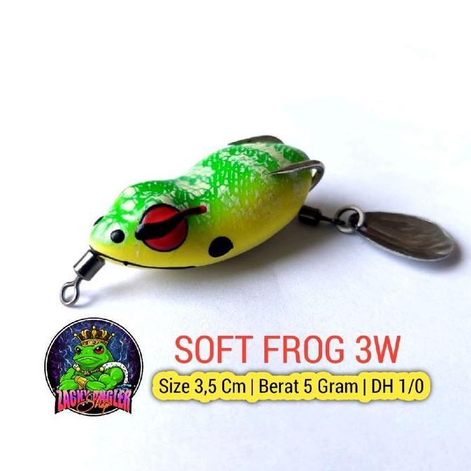 Soft Frog 3W Lure 3,5 Cm Umpan Casting Gabus (TERBAIK) (TERBARU) (TERMURAH)
