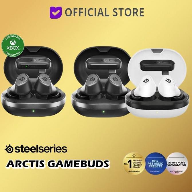 SteelSeries Arctis Gamebuds Gamebud True Wireless Gaming Earbuds TWS Steel Series Game Buds (TERBAIK