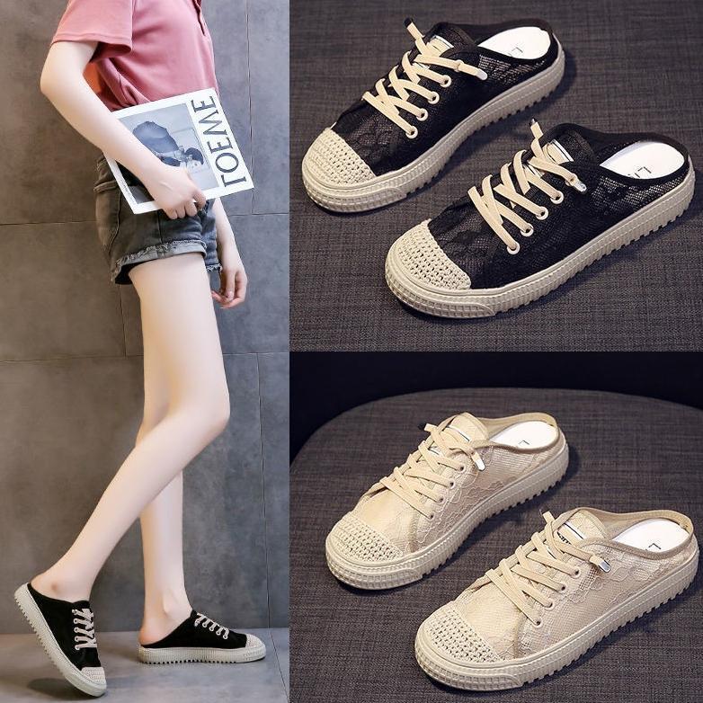 COD Y625 Sepatu Sneakers Selop Sepatu Wanita Import