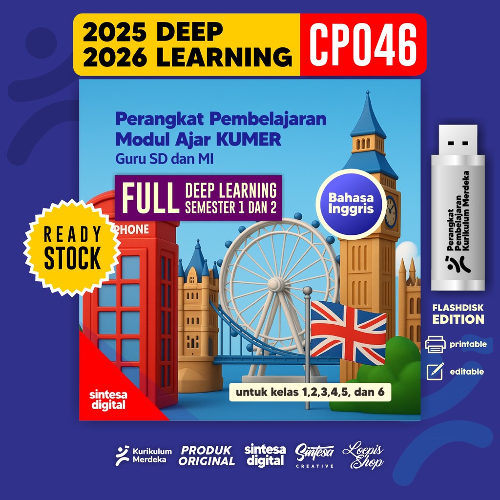 FD RPP MODUL AJAR KURIKULUM MERDEKA DEEP LEARNING SD/MI BAHASA INGGRIS KELAS 123456 REVISI TERBARU C