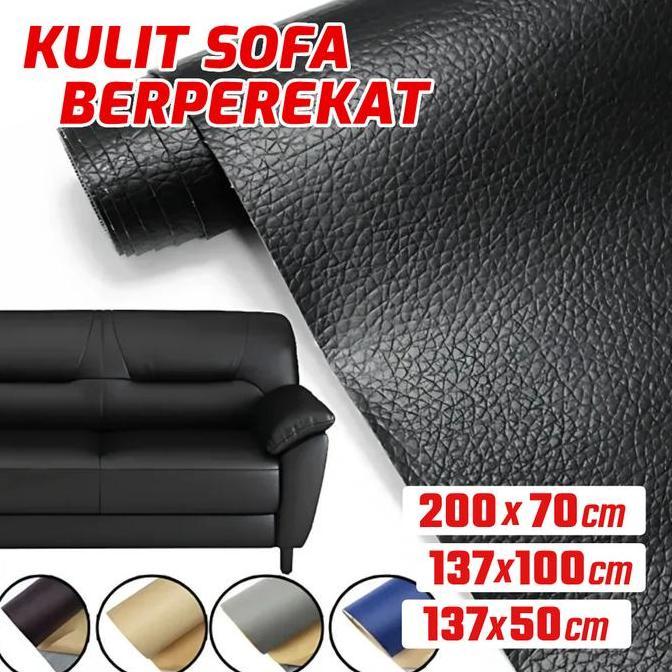 Kain Oscar Kulit Sintetis Jok Sofa Pake Perekat Meteran
