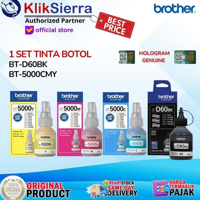 DV175 - BROTHER Tinta Botol BT-5000C | BT5000C | BT5000 CYAN Biru - Ink Refill ORIGINAL - For Printe