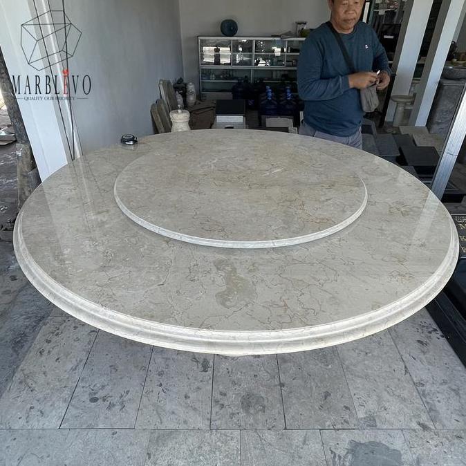 Terlaris Top Meja Makan Marmer / Meja Makan Marmer Bulat