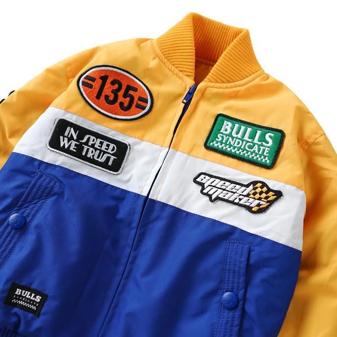 Gratis Ongkir Bulls Syndicate Junior Jacket Qegor White Yellow Jaket