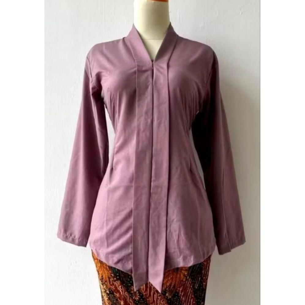 BIG SALE Zahrah Gallery - Kebaya Kartini Modern Polos Bahan Katun Premium/Kebaya Kartini Modern