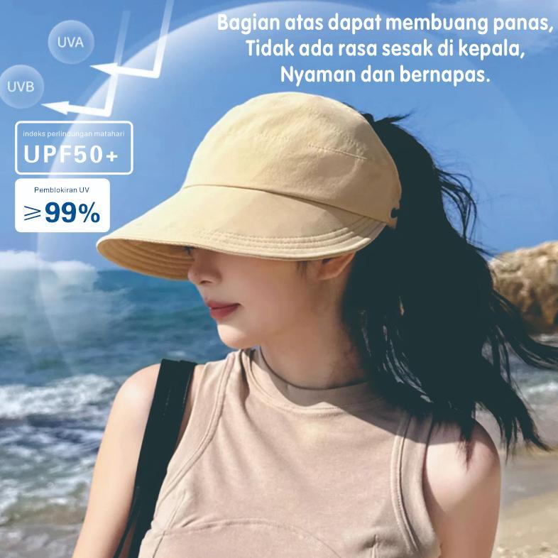 TERBARU Wavvy Topi Olahraga Wanita/Topi Anti UV/Topi Wanita Korea Style/Topi Pantai Wanita Berhijab/