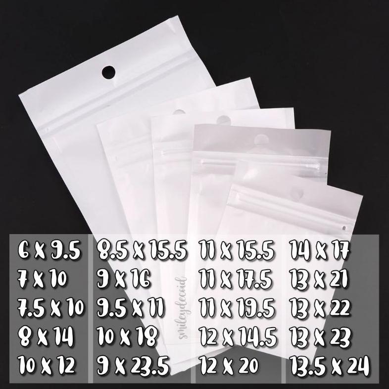 Hot Deals Plastik Klip Ziplock Putih Susu Transparan Sticker Storage Bag Aksesoris Banyak Ukuran 6X1
