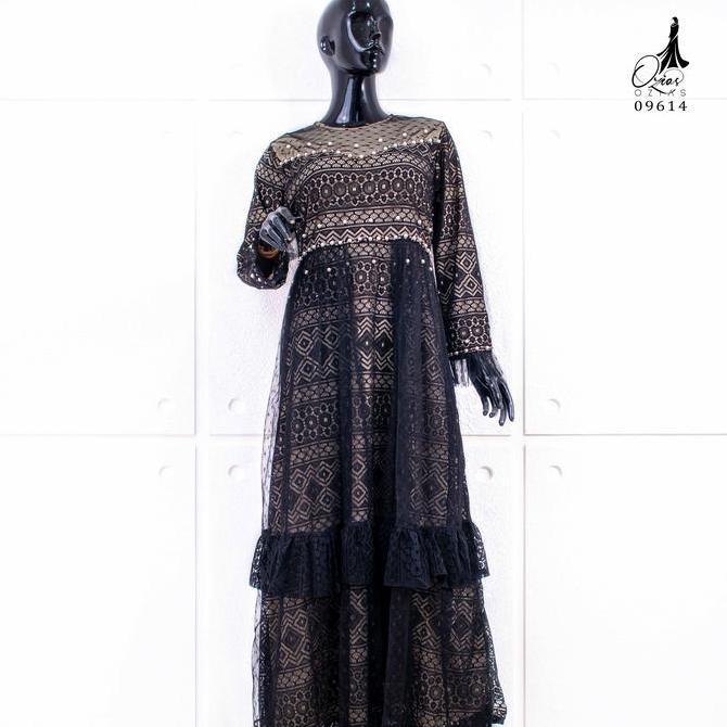 GAMIS OZIAS TILE DOT 09614 LD 105 I Gamis Simpel Kondangan I Pesta Muslimah Nyaman Santai