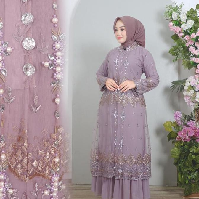 Gamis Outer Lepas Gerdina Busui/ Gamis Jumbo Ld 130cm/ Gamis Pesta/ Gamis Kondangan