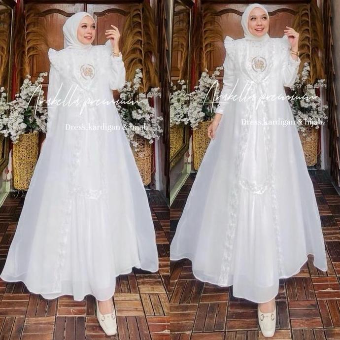 ISABELLA GAMIS PESTA  Set Hijab Dress Lebaran Kondangan Mewah