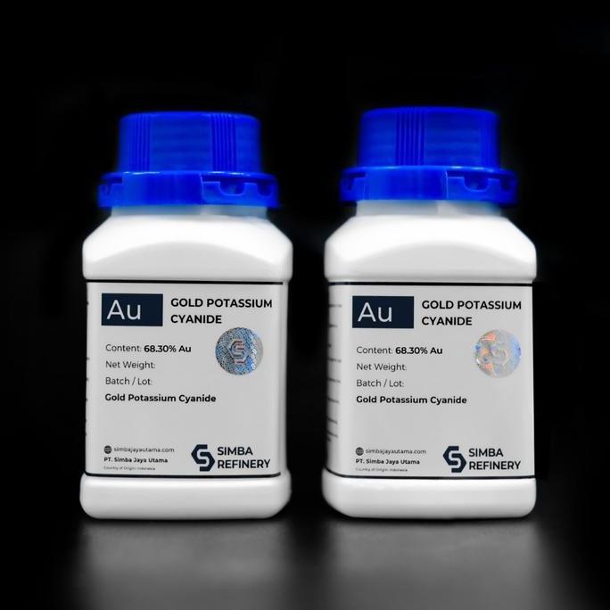 Gratong Simba Pgc Gold Plating Kadar 68.3 % Au Bubuk Emas Gpc Gold Potassium Cyanide 1 Gram