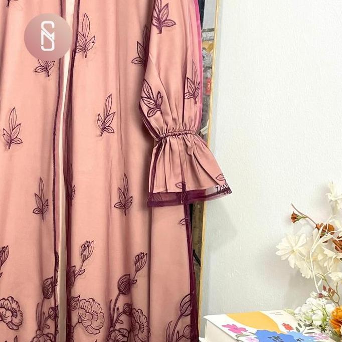 Myshawl Lea Nisaka Dress Gamis Brukat Pesta Jumbo Ld Up To 140cm Matt Syakilla BSize Muslim