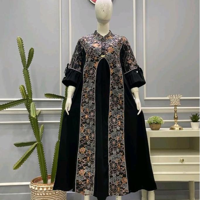 MIDI DRESS BRAND SALVINA ORINAL MUSLIM WANITA