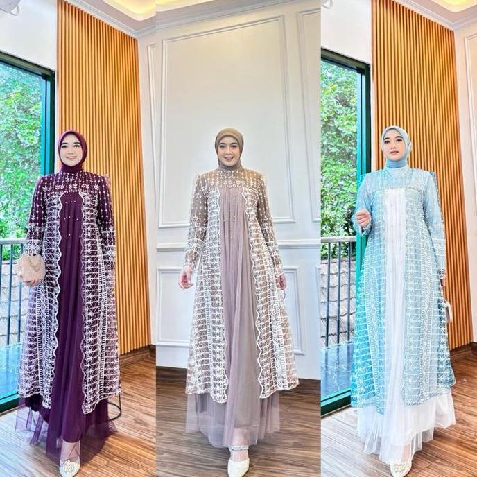 Mikasa Dress Brukat Mewah Gamis Pesta Wanita Cantik