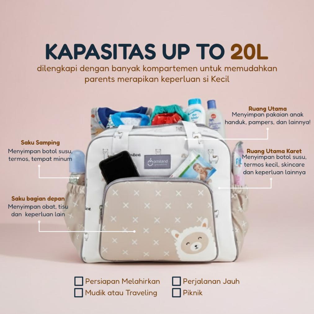 NEW OMILAND Tas Bayi Multifungsi Diaper Bag Baby