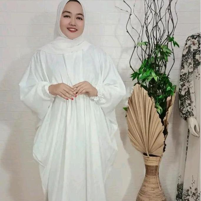 Gamis Kaftan silk Jacguard Premium Khusus Hitam Putih JUMBO Terbaru