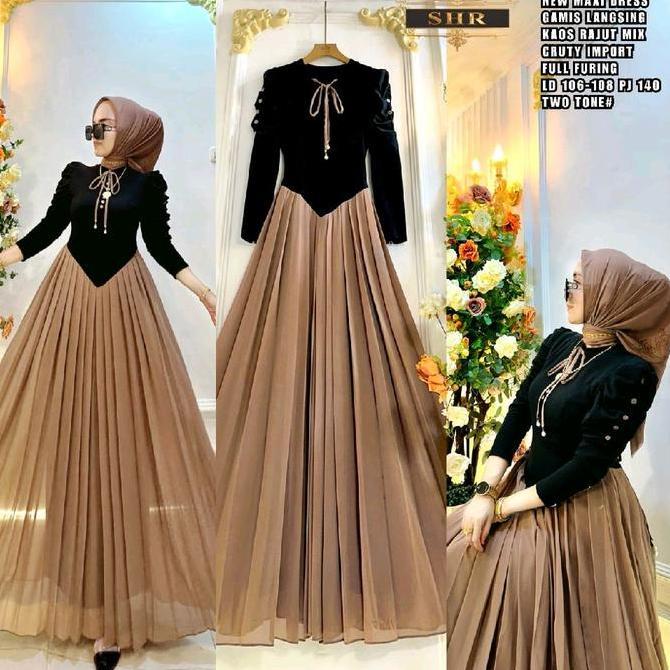 READY GAMIS SLIM NEW ORI 100% SHR Dress Wanita Ceruty