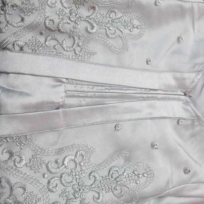 Gamis kombinasi tile terbaru Muslim Satin