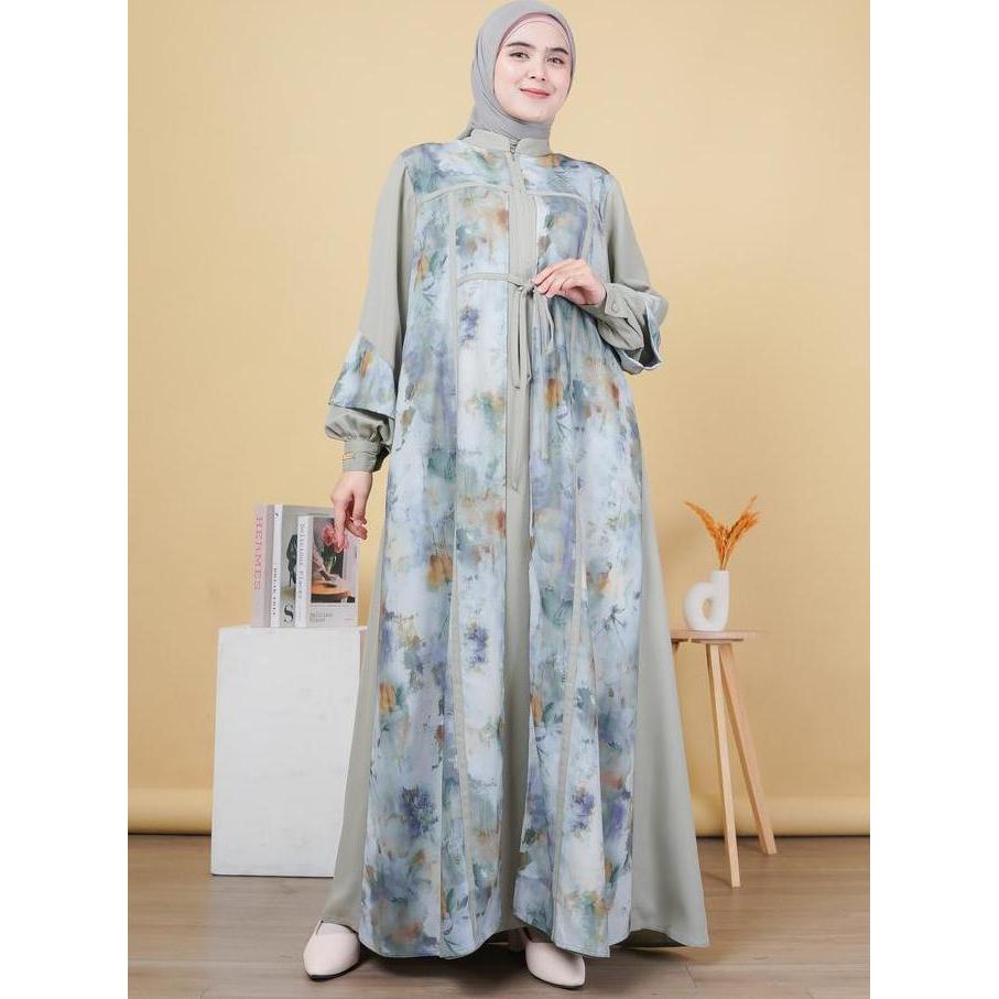 NEW Calyra Dress Gamis Wanita Simple Premium Elegan Orinal Kekinian Terbaru Makkata Hijab