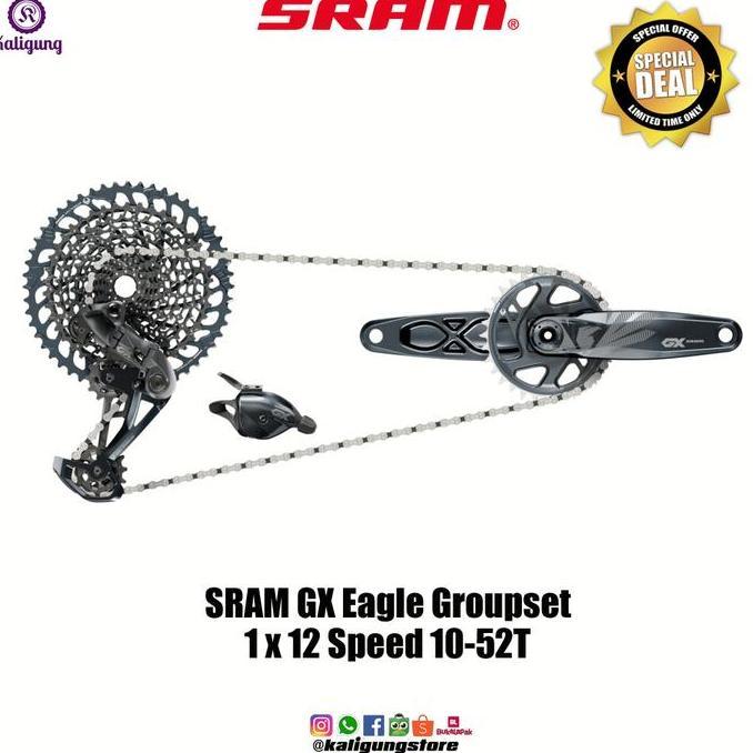 Groupset SRAM GX EAGLE DUB Boost Lunar 12 speed 52T - Group set MTB