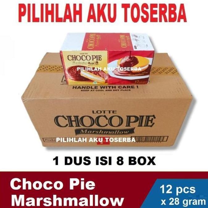 LOTTE CHOCO PIE Marshmallow - ( HARGA 1 DUS ISI 8 BOX )